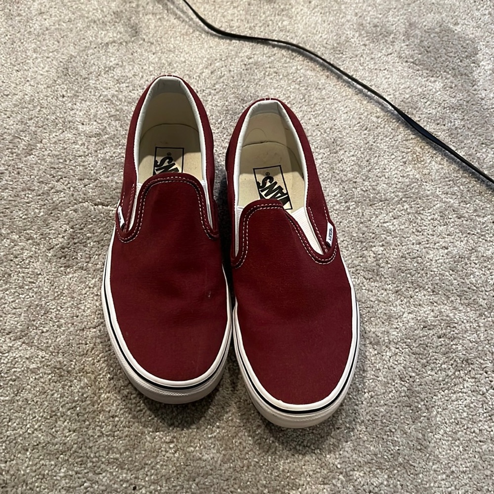 Maroon/ Burgundy, Slide-on Van, Rarely worn